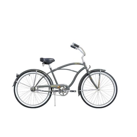 Micargi 26 in. Tahiti Mens Beach Cruiser Bicycle, Flint Grey & Alloy MI332850